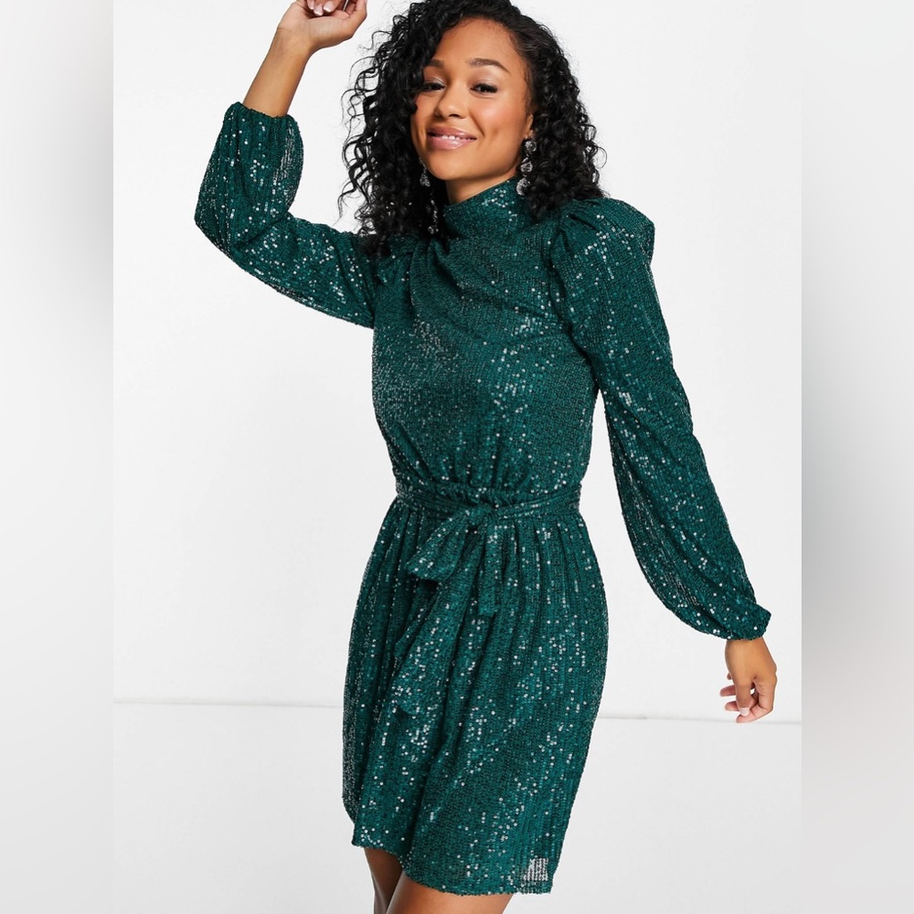 Little Mistress sequin mini dress